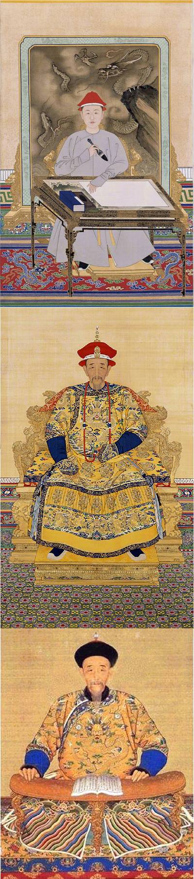 Ba tranh chân dung Hoàng Đế Khang Hy - Thanh