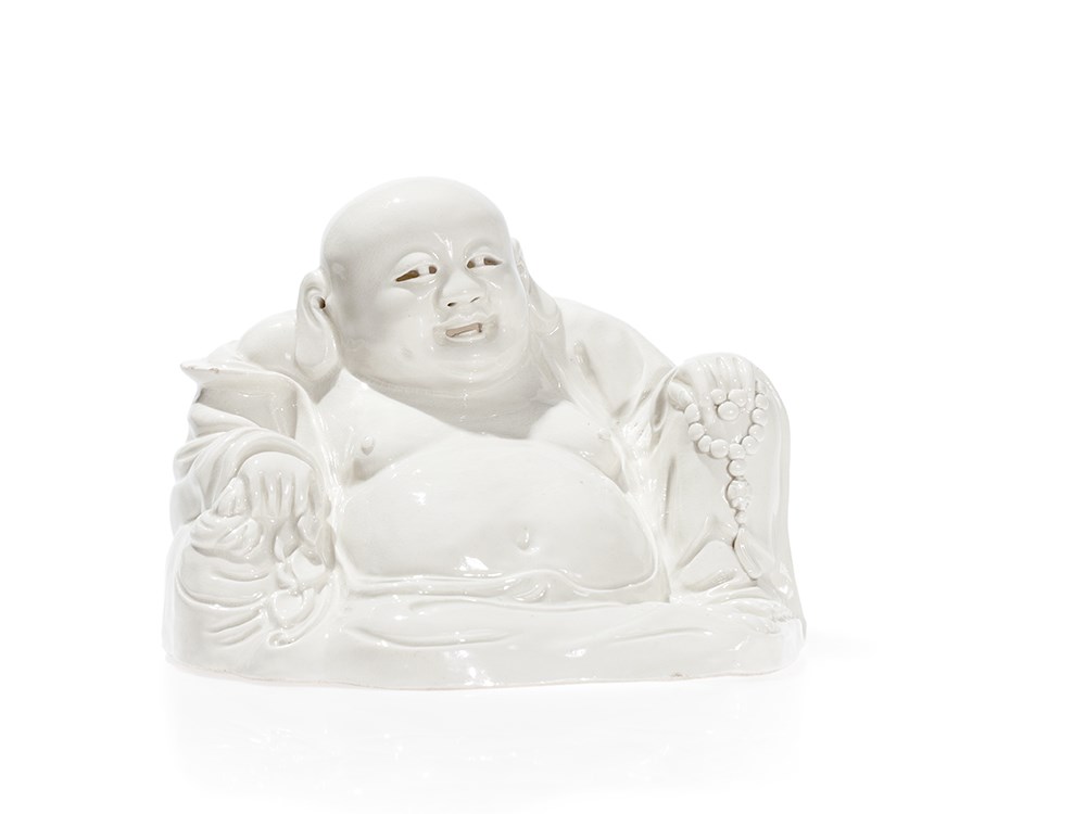 Blanc de Chine porcelain, hand-modeled and incised decorations