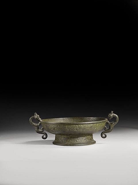 [Cổ vật tinh hoa: http://covattinhhoa.vn/] GRANDE COUPE EN BRONZE, PAN, CHINE, DYNASTIE MING, XVIIE SIÈCLE