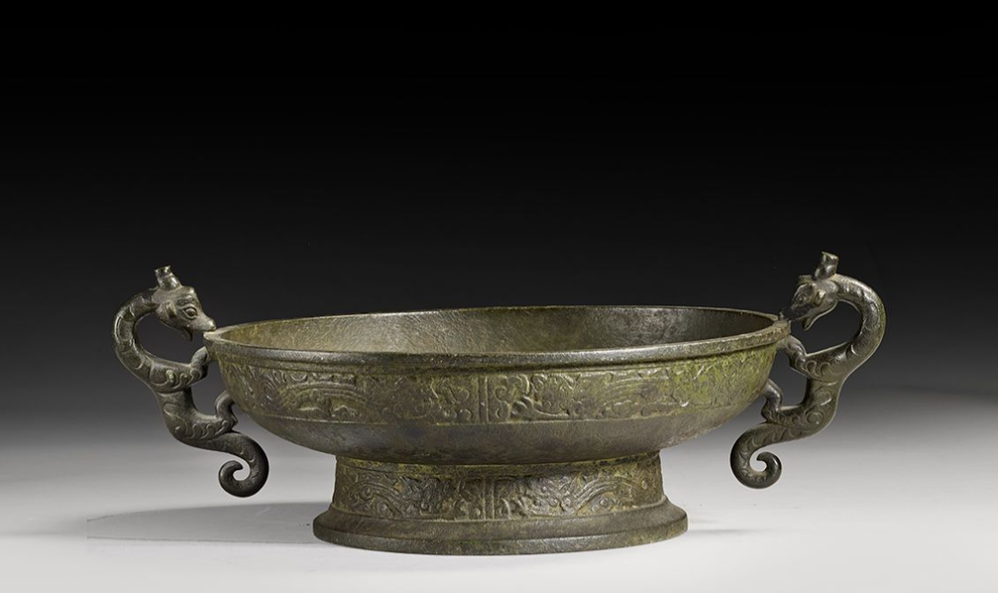 [Cổ vật tinh hoa: http://covattinhhoa.vn/] GRANDE COUPE EN BRONZE, PAN, CHINE, DYNASTIE MING, XVIIE SIÈCLE
